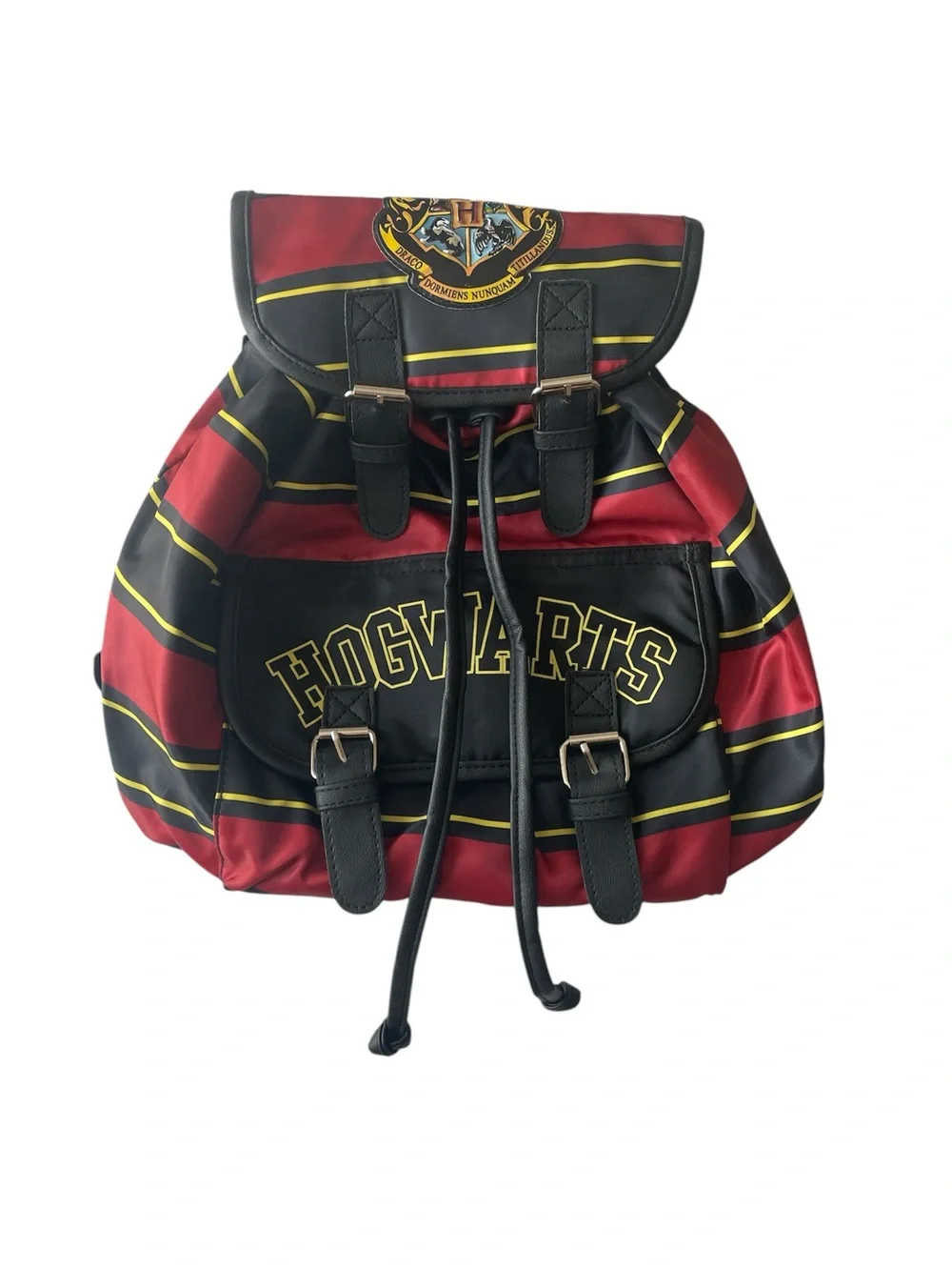 Harry Potter Hogwarts School Backpack Burgundy Black Striped
